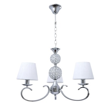 Lámpara Bolas de Cristal y Pantalla 3 Luces