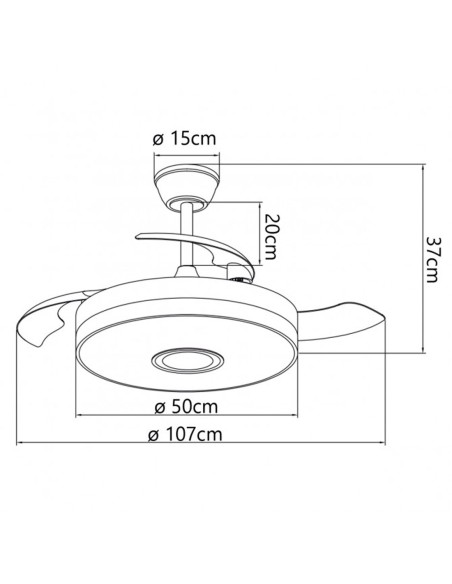 Ventilador Retráctil Enio Bluetooth y RGB