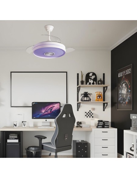 Ventilador Retráctil Enio Bluetooth y RGB