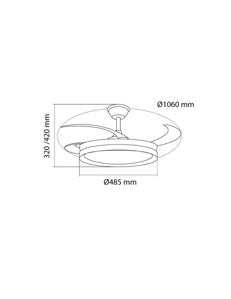 Ventilador con Mando a Distancia y Luz