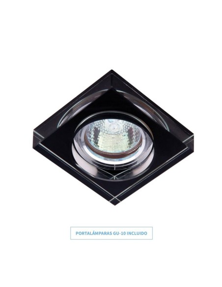 Foco de empotrar cristal negro barato