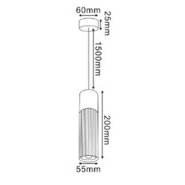 Lámpara de Techo Cilindro Negro Oro... Lámpara de Techo Cilindro Negro Oro...