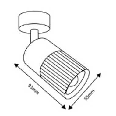 Focos Cilindro Corto Negro y Oro