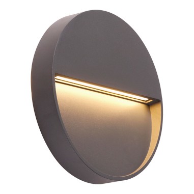 Aplique exterior plano gris antracita