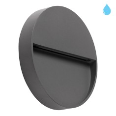 Aplique para jardín led gris