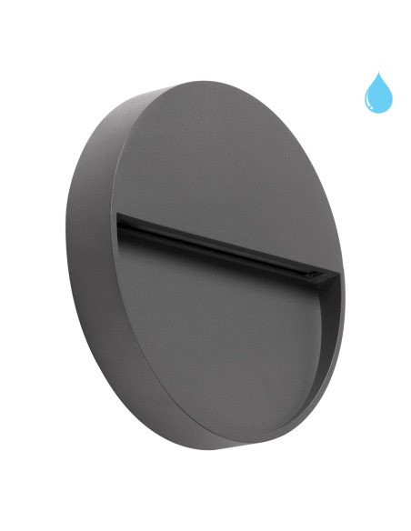 Aplique para jardín led gris