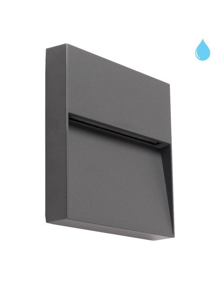 Aplique exterior gris alta luminosidad