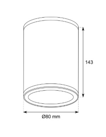 Plafón Exterior Gris Antracita IP65