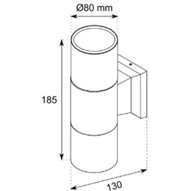 Lámpara Aplique Exterior Gris Antracita