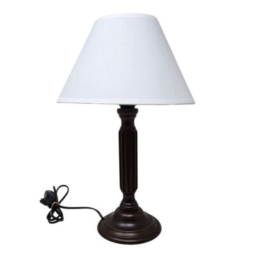 Mesitas de Noche con Columna Madera Rayada