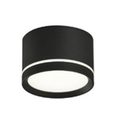 Mini plafón led superficie negro