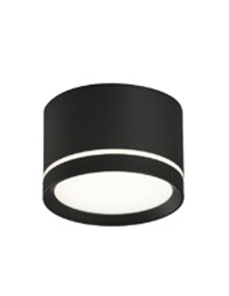 Mini plafón led superficie negro