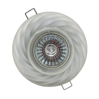 Foco Cristal Empotrar Olas Blanco