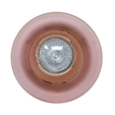 Foco Cristal Empotrar Bola Orientable Rosa