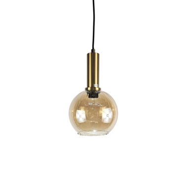 Lámparas Colgante Bola Cristal Ambar 18 CM