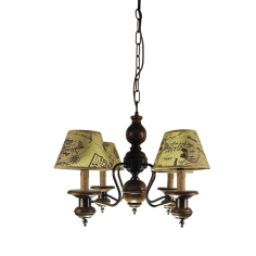 Lámpara Rondeña Madera y Latón