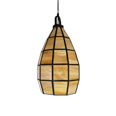 Farol Grande Campana Cristal Opalina