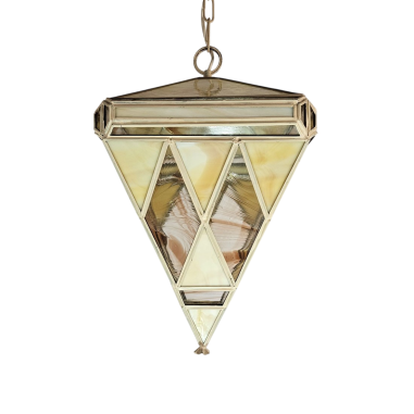 Farol Rombo Cristal Opalina/Miel