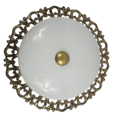 Plafón Bronce Cristal Italiano