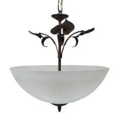 Lámpara con Hojas Patinada...