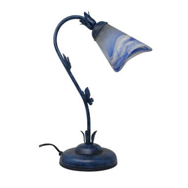 Lámpara de Sobremesa de Forja Patina Azul