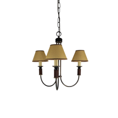 Lámpara 3 Luces Classic Nogal