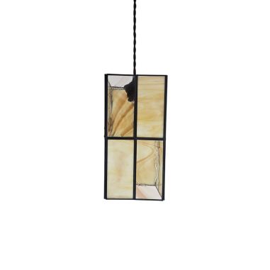 Farol Cordón Trenzado Cristal Rectangular