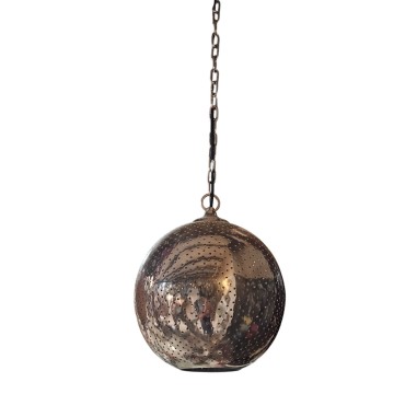 Oferta Lámpara Bola Acero Calada