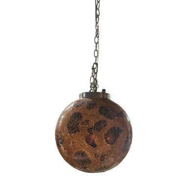 Lámpara Bola Mosaico Montura Níquel Satinado