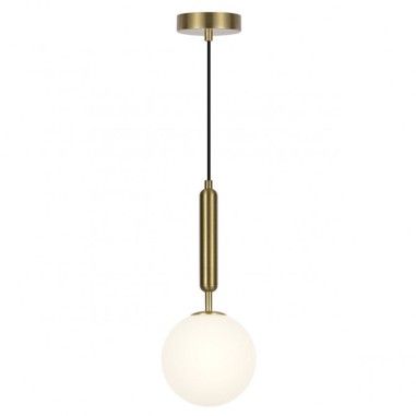 Lámpara de Techo Cuero Bola Opal