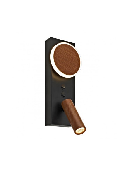 Plafón led y lector con madera