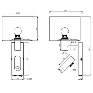 Apliques Dormitorio y Lector Pantalla...