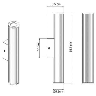 Aplique Exterior GU10 Luz... Aplique Exterior GU10 Luz...