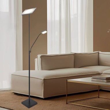 Pie de salón led negro
