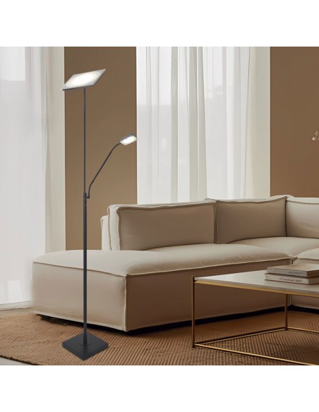 Pie de salón led negro