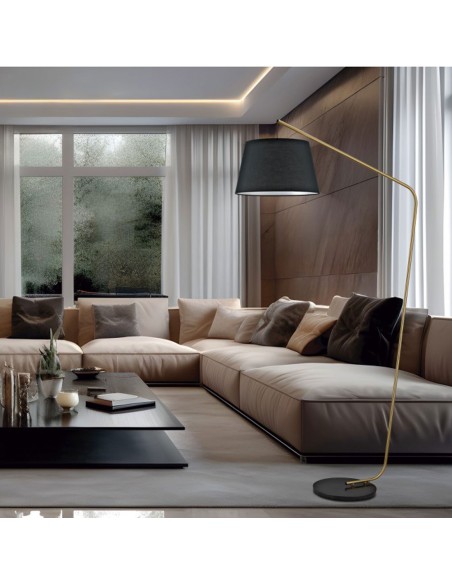 Pie arco pantalla negra económico