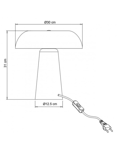 Lámpara de Mesa Metal Fantasía Rojo