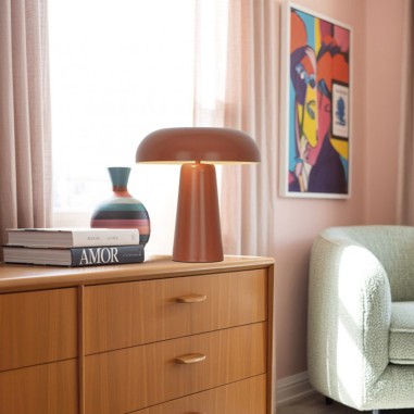 Lámpara de Mesa Metal Fantasía Rojo