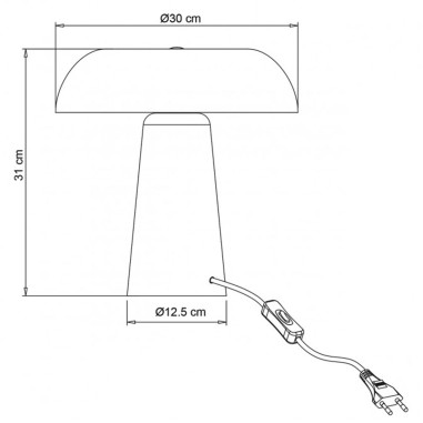 Lámpara de Mesa Metal Fantasía Tierra