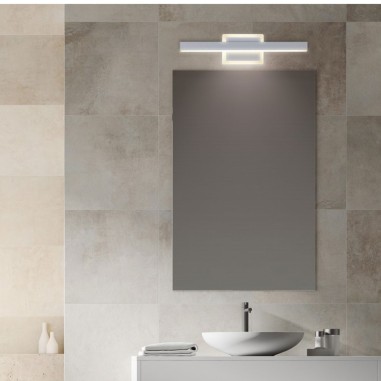 Aplique Baño Blanco con Luz en...