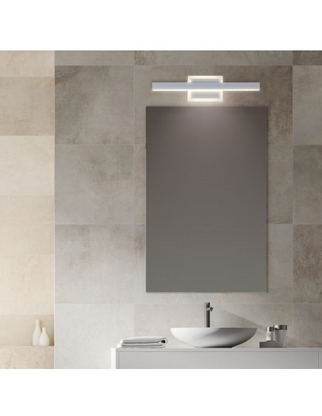 Aplique Baño Blanco con Luz en Frontal y Base