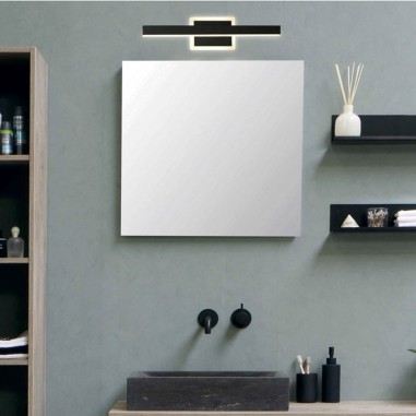 Aplique Espejo Negro con Luz en...