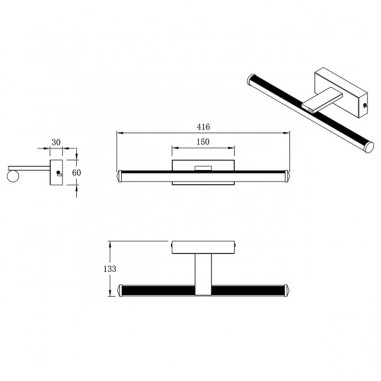 Aplique Espejo Negro