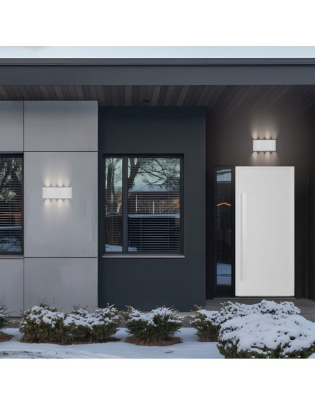 Aplique doble iluminación Exterior Blanco IP54