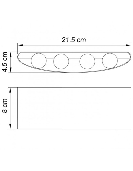 Aplique doble iluminación Exterior Blanco IP54