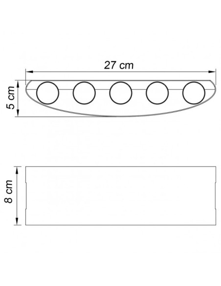 Aplique doble iluminación 9W Blanco IP54
