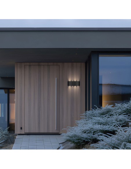 Aplique doble iluminación Exterior negro IP54