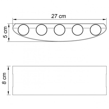 Aplique doble iluminación 9W Negro IP54