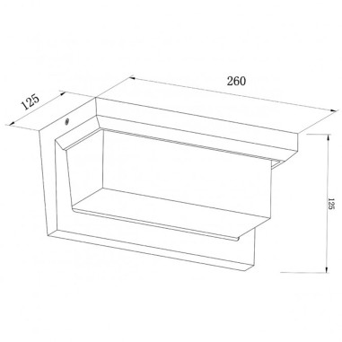 Aplique Exterior 12W Negro IP65