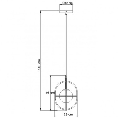 Lámpara Colgante Montura Oro Mate con...